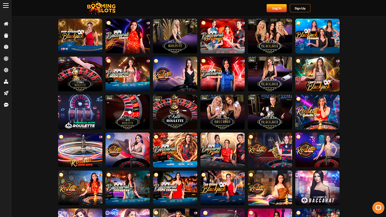 BoomingSlots Casino — Live dealer lobby
