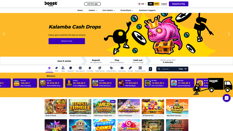 Boost Casino — Homepage