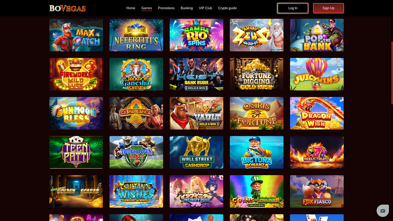 BoVegas Casino — Games lobby