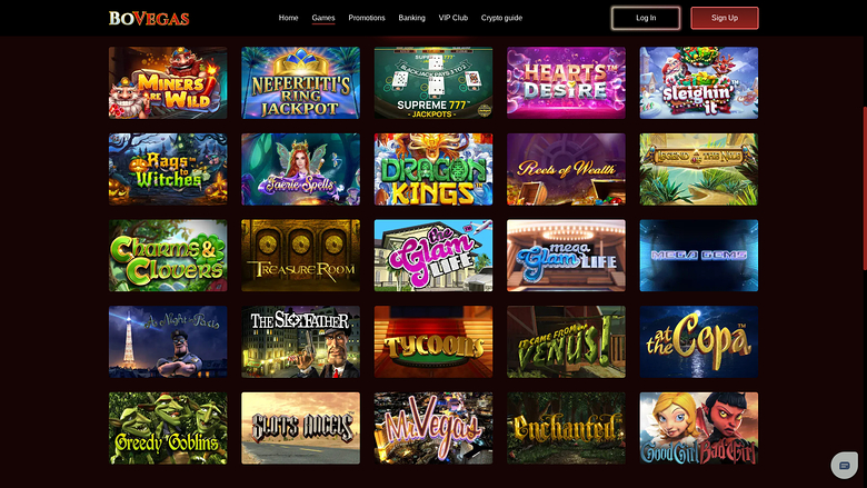 BoVegas Casino — Jackpot games