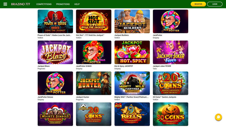 Brazino777 Casino — Jackpot games