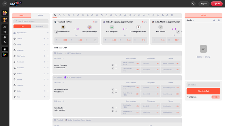 Brucebet Casino — Sportsbook