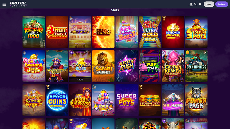 Brutal Casino — Games lobby