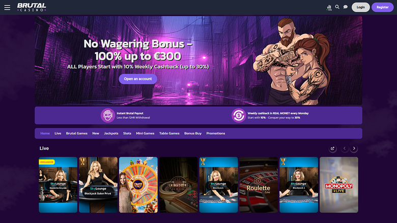 Brutal Casino — Homepage
