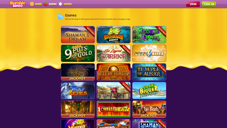 Bumble Bingo — Games lobby
