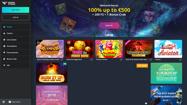 Buran Casino — Homepage