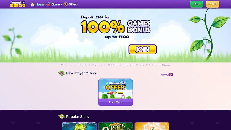 Butterfly Bingo — Homepage