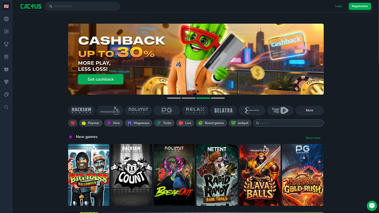 Cactus Casino — Homepage