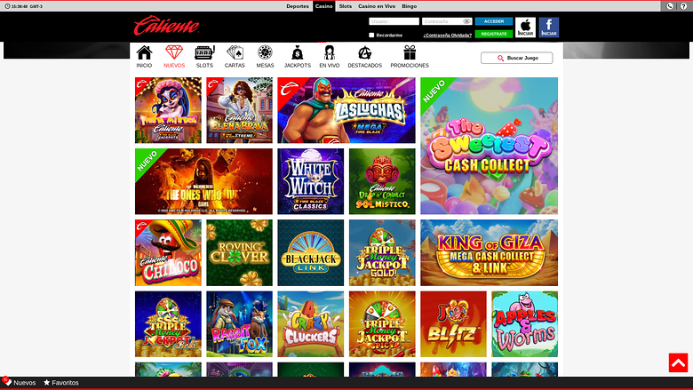 Caliente — Games lobby