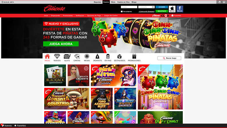 Caliente — Homepage