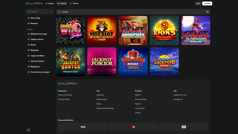 Calupoh Casino — Jackpot games