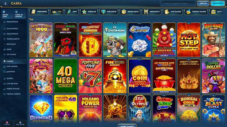 Casea Casino — Games lobby