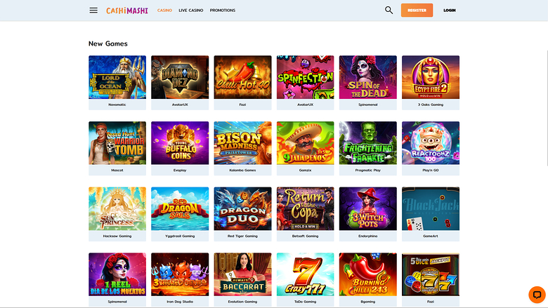 Cashimashi Casino — Games lobby