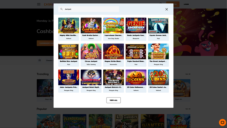 Cashimashi Casino — Jackpot games