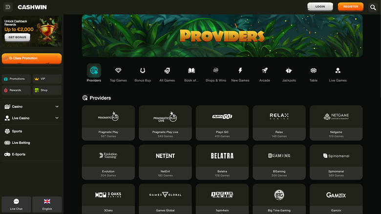 Cashwin — Games by studio
