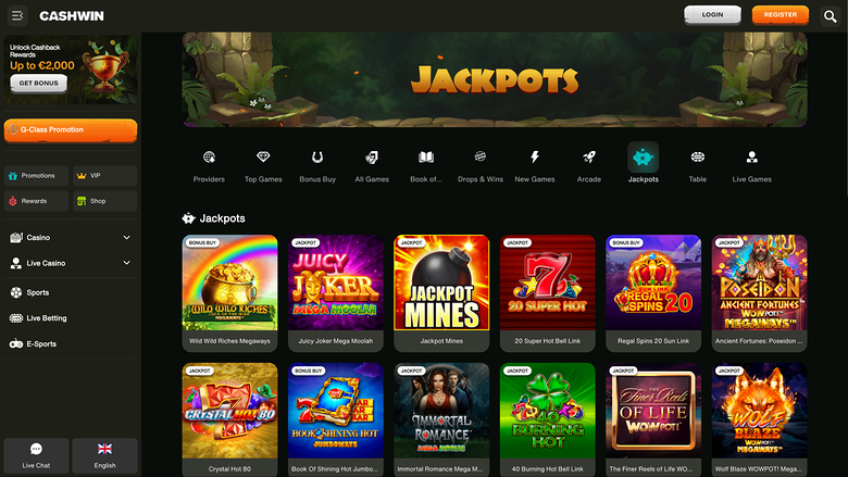 Cashwin — Jackpot games
