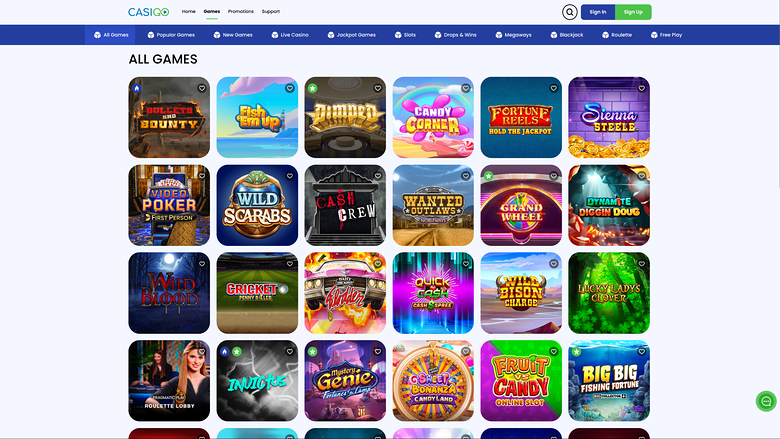 CasiGo Casino — Games lobby