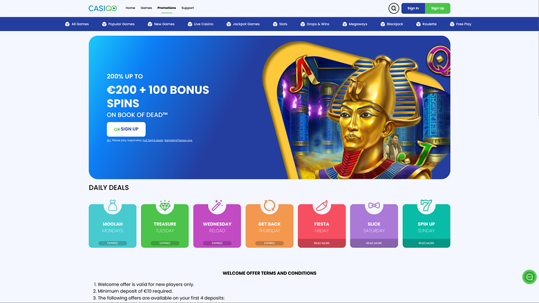 CasiGo Casino — Promotions page
