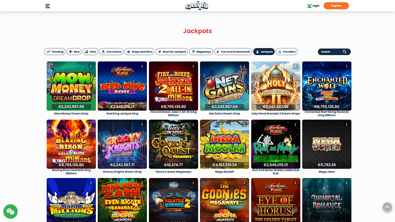 Casiku Casino — Jackpot games
