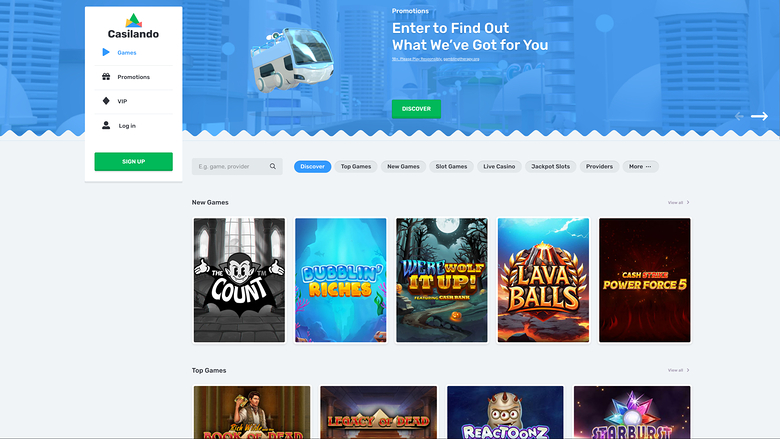 Casilando Casino — Homepage