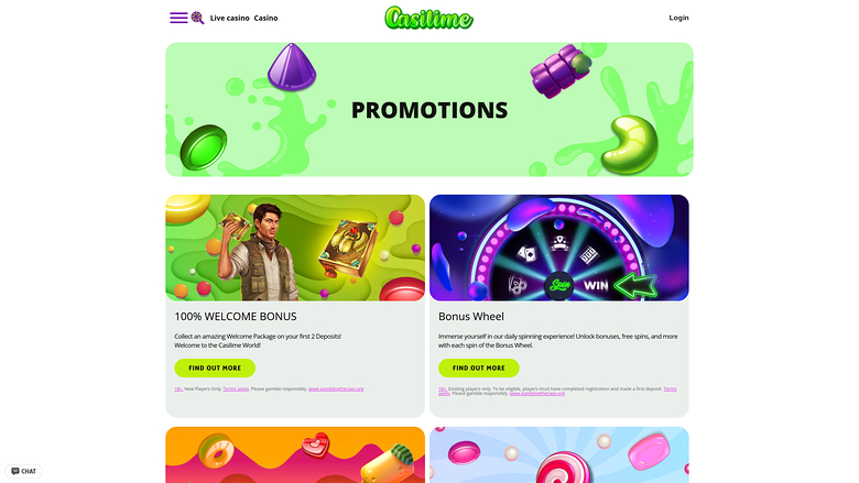 Casilime Casino — Promotions page