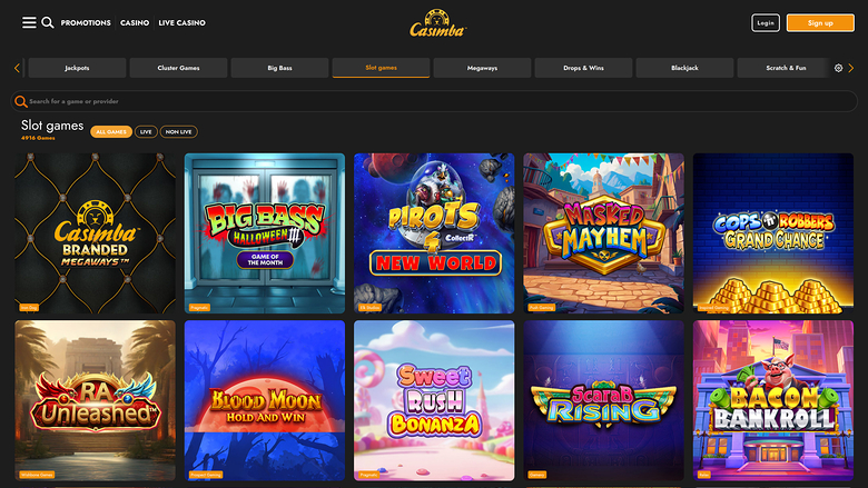 Casimba Casino — Games lobby