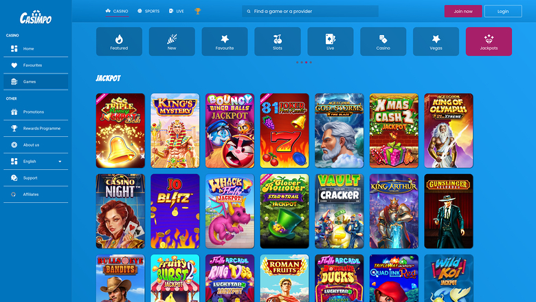 Casimpo Casino — Jackpot games