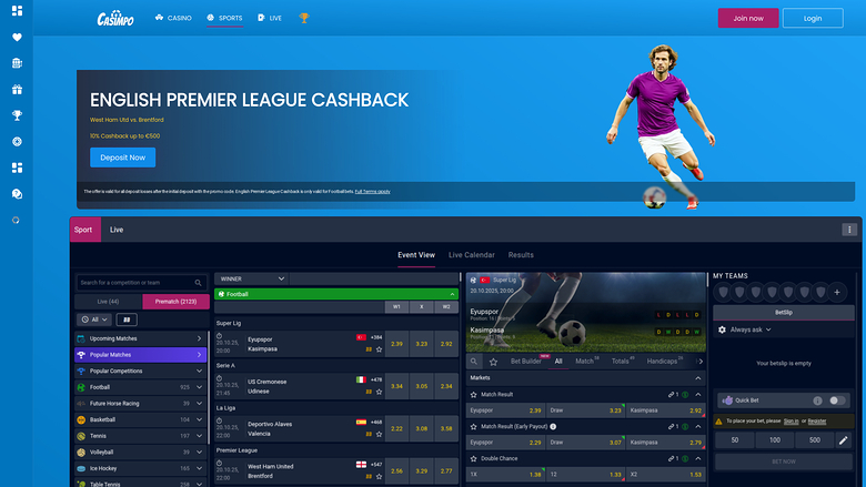 Casimpo Casino — Sportsbook