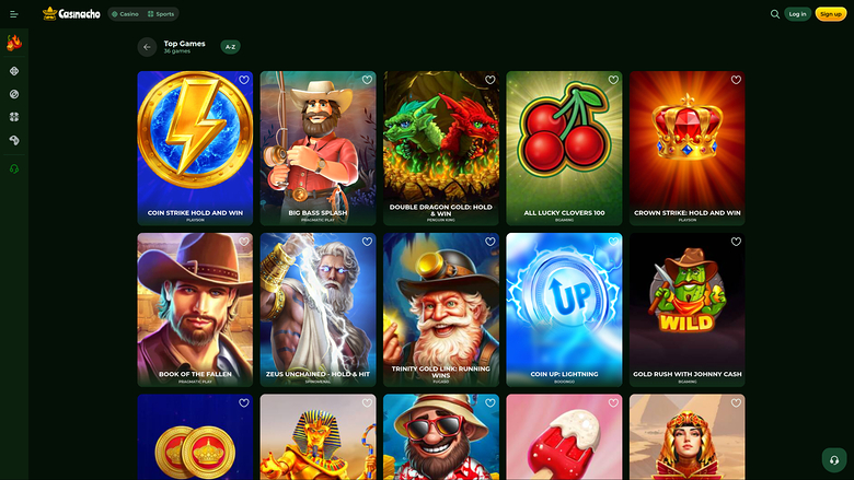 Casinacho Casino — Games lobby