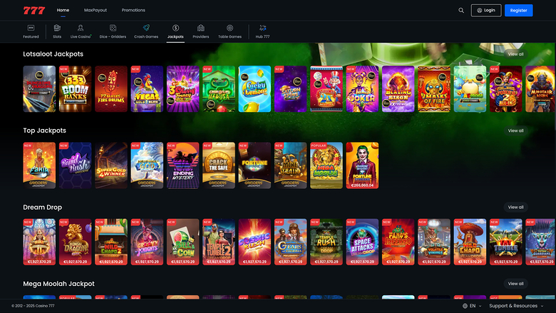 Casino 777 — Jackpot games