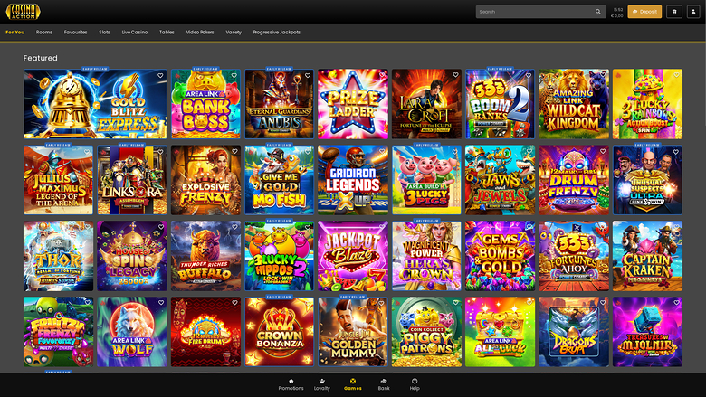Casino Action — Games lobby