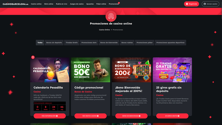 Casino Barcelona — Promotions page