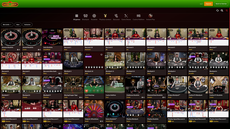 Casino Classic — Live dealer lobby