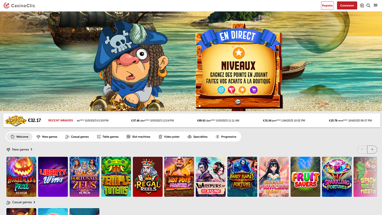 Casino Clic — Homepage