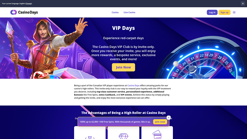 Casino Days — VIP section