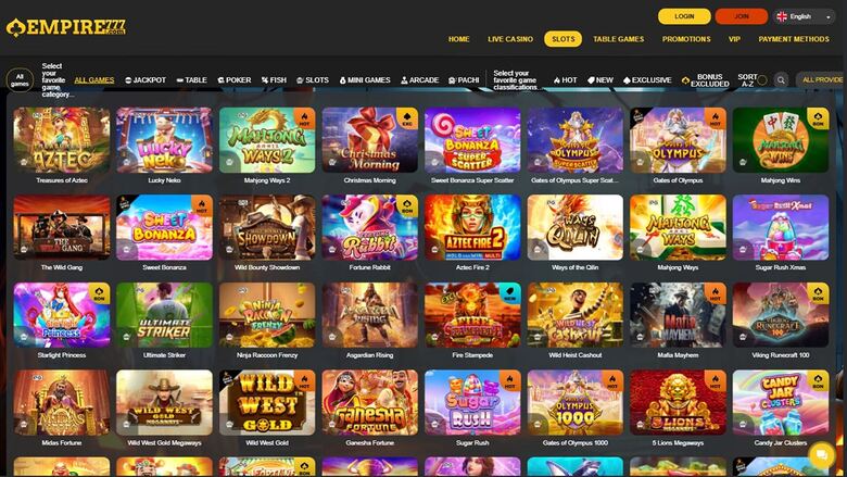 Casino Empire777 — Games lobby