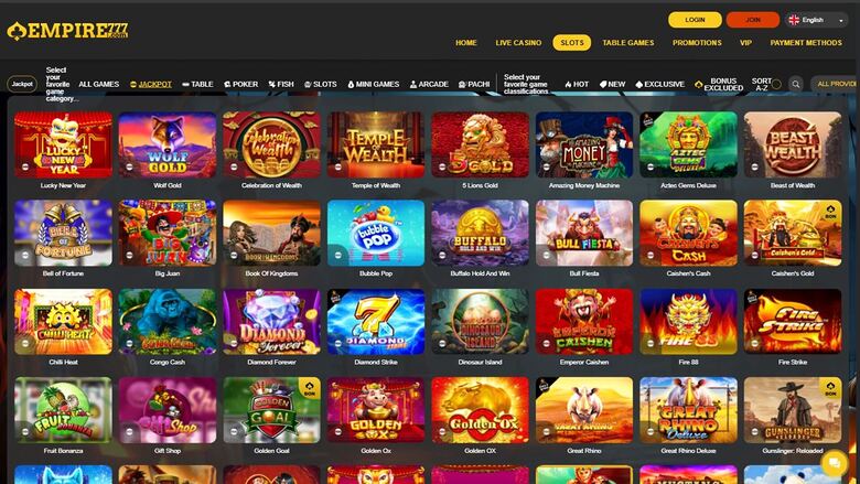 Casino Empire777 — Jackpot games
