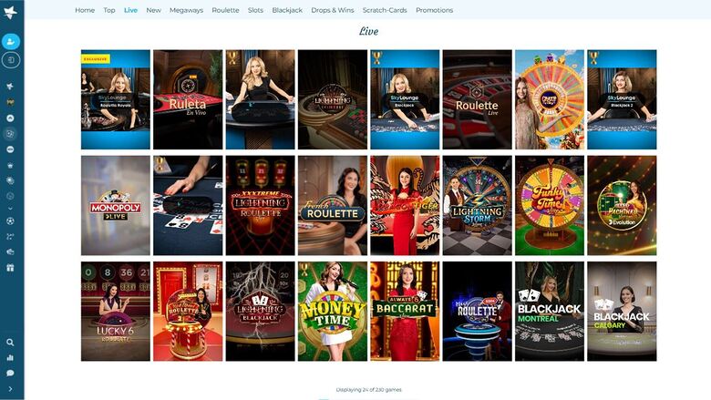 Casino Estrella — Live dealer lobby