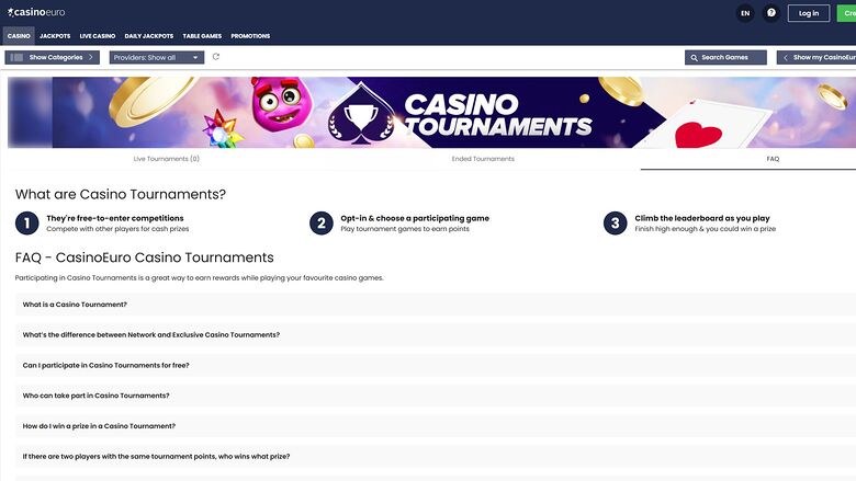 Casino Euro — Tournaments