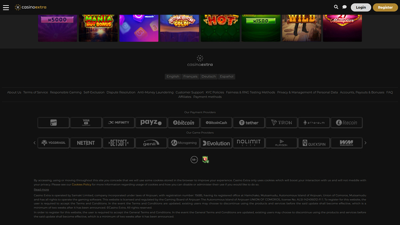 Casino Extra — Games by studio