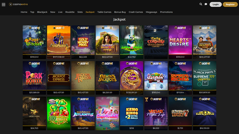 Casino Extra — Jackpot games