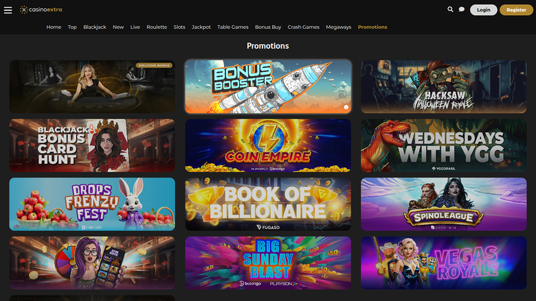 Casino Extra — Promotions page