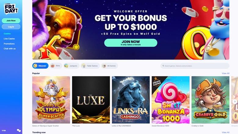 Casino Friday — Homepage