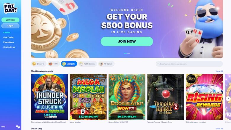 Casino Friday — Jackpot games