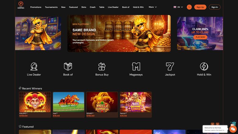 Casino Hermes — Homepage