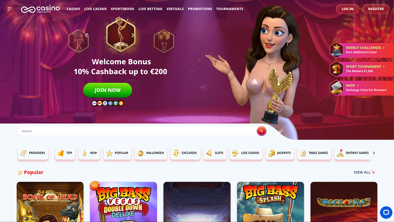 Casino Infinity — Homepage