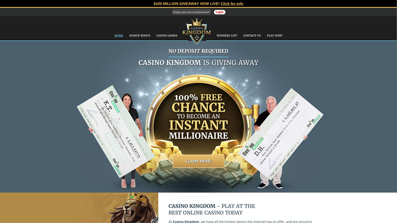 Casino Kingdom — Homepage