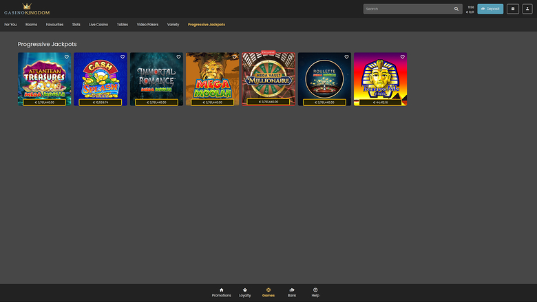 Casino Kingdom — Jackpot games