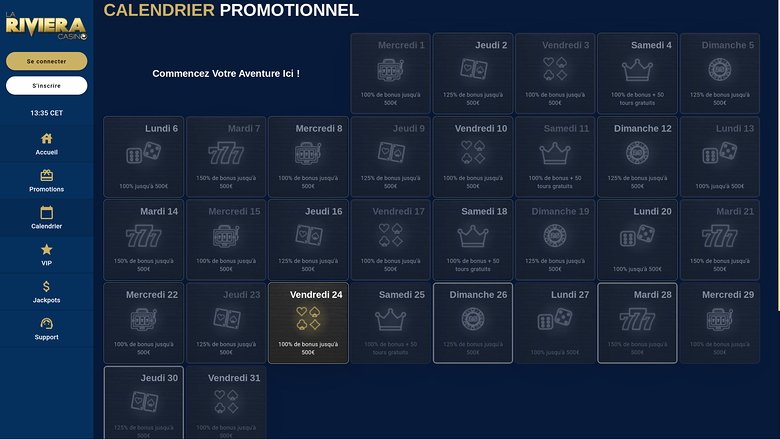 Casino La Riviera — Promotions page