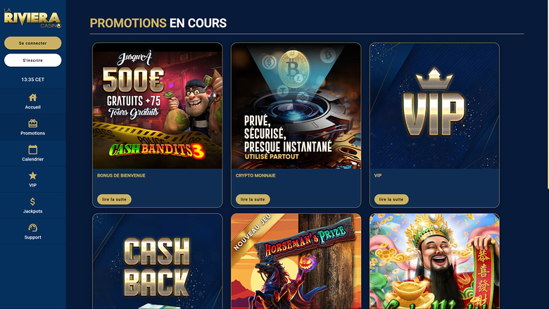 Casino La Riviera — Promotions page